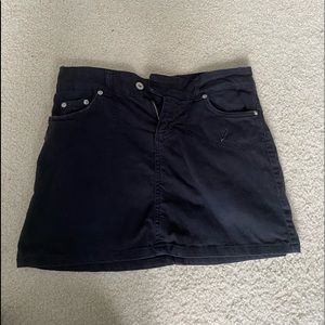 Black denim mini skirt size medium